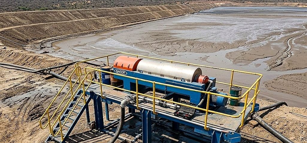 Sacor Decanter centrifuge dewatering and eradicating a tailings dam